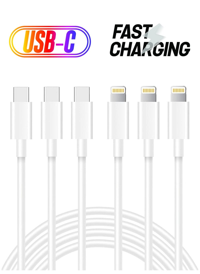 Generic - 3-Pack USB-C iPhone Fast Charger Lightning Cable - Image 1