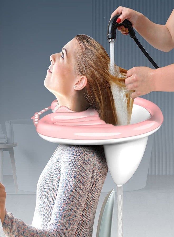 Overa Inflatable Portable Hairwash Basin Home Salon Bundle with Hair Bonnet for Washing, Cutting and Styling Hair at Home in Bed or in Chair Perfect for Elderly, Injured and Pregnant Women - Image 1