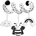 GKDOMS Baby Car Seat Toys Spiral Stroller Activity Toy Black and White High Contrast Sensory Toy Newborn Plush Hanging Toys Party Favors Baby Shower Thank You Gifts for 06Months Boys and GirlsBEE - Image 2