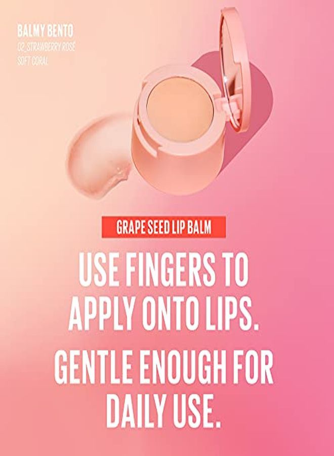 KAJA Balmy Bento Lip Balm + Scrub | Strawberry Rosé Soft Coral | Moisturize And Exfoliate | KBeauty, Cute, Compact, TravelFriendly, Vegan, CrueltyFree - Image 4