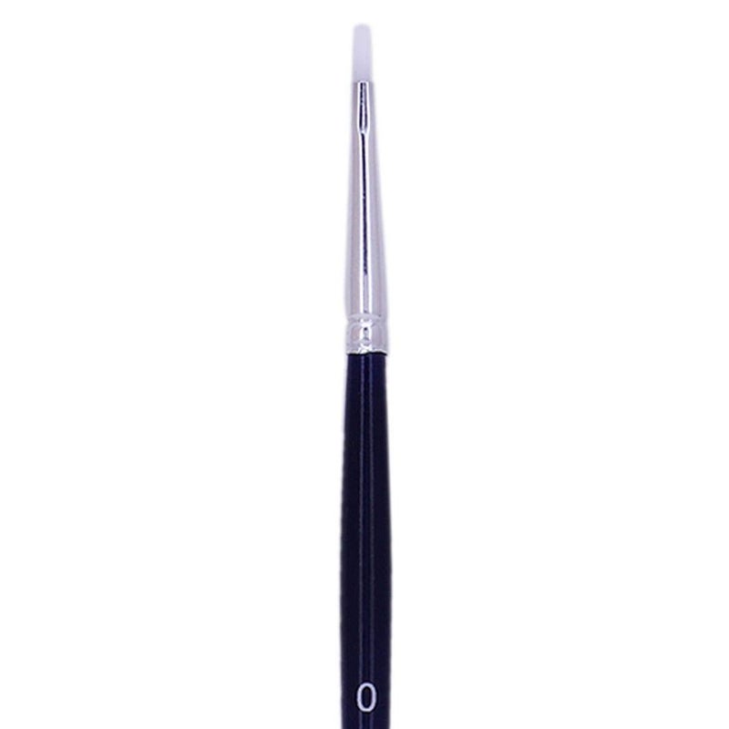 Art Essentials Oyster White Synthetic Hair Brush for Mixed Media, Watercolour, Acrylic, Gouache, Fabric & Hobby Painting - Series 965 - Bright - Short Handle - Size: 0, with Great Flow Control - Image 3