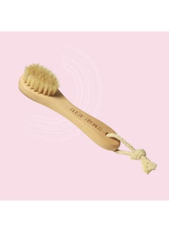 RUSTIC RITUALS Face Cleansing Brush with Wooden Handle | Dry Brush For Face | Natural Bristle Face Bath Brush| Bath Brush for Face and Neck