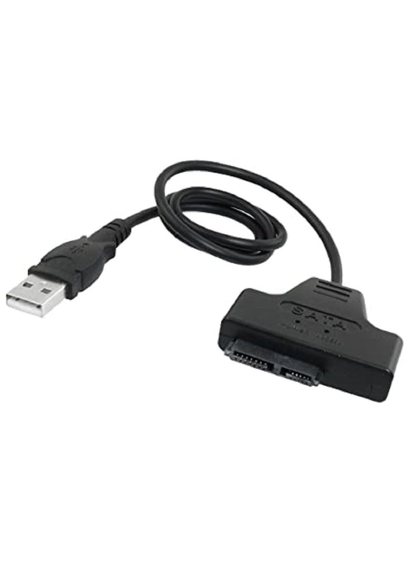 Generic USB 2.0 to 7+6 13 Pin Slimline Slim SATA II Laptop CD/DVD Drive Adapter Cable 