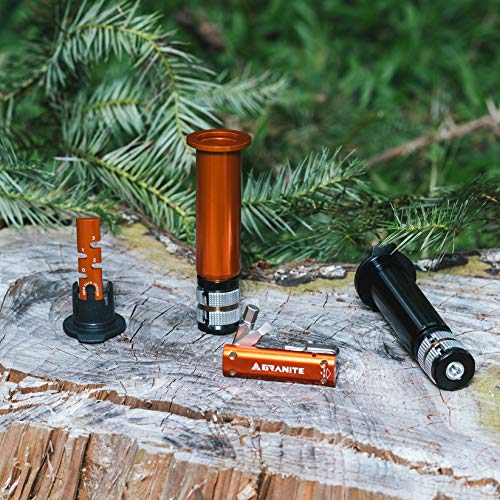 Granite Stash RCX Bike Multi Tool Kit with 8 Bits Stored Inside Tapered Fork Steerer - Compression Plug Model, Compact Bike Tool Kit for MTB, BMX Bike, and Road Bike (Orange) - Image 3