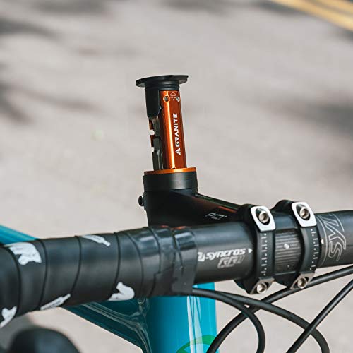 Granite Stash RCX Bike Multi Tool Kit with 8 Bits Stored Inside Tapered Fork Steerer - Compression Plug Model, Compact Bike Tool Kit for MTB, BMX Bike, and Road Bike (Orange) - Image 2