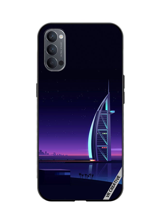 VR CREATIVE Protective Case Cover For Oppo Reno4 Pro 5G Burj Al Arab Design Multicolour - Image 1