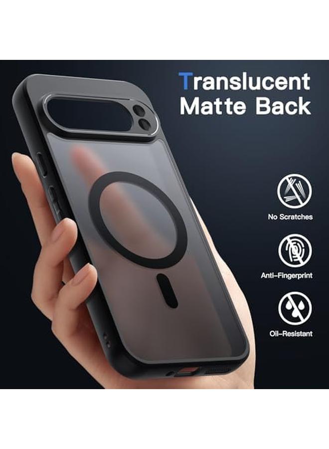 جي تيك جراب مغناطيسي لهاتف Google Pixel 9 Pro Xl 2024 متوافق مع Magsafe غطاء خلفي شفاف غير لامع مقاوم للصدمات أسود - Image 5