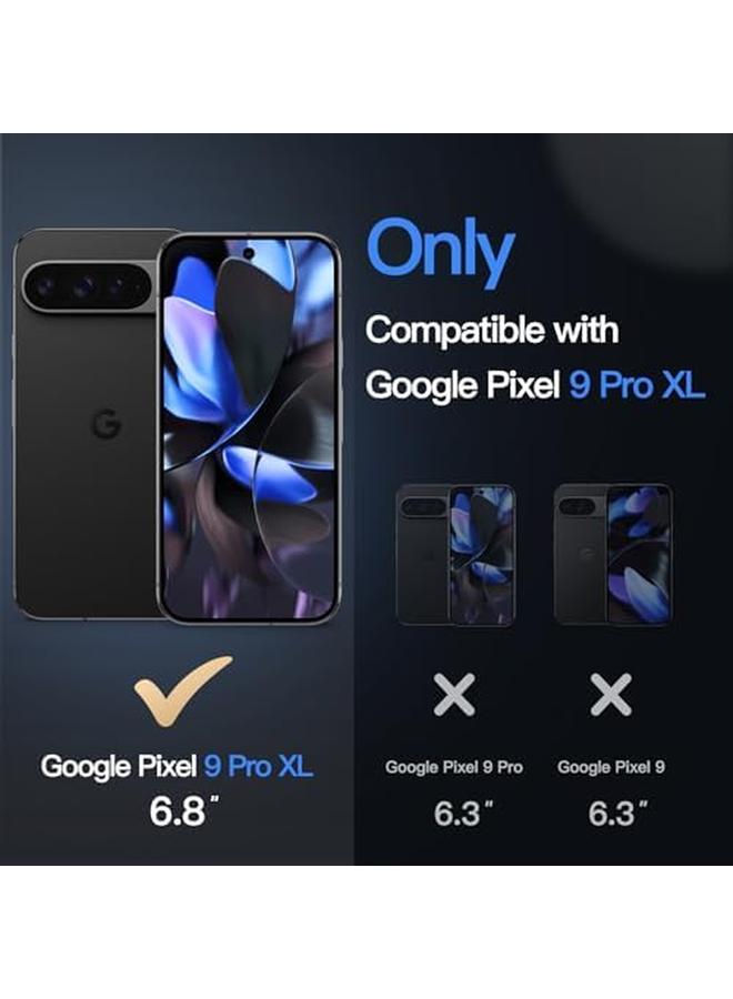 جي تيك جراب مغناطيسي لهاتف Google Pixel 9 Pro Xl 2024 متوافق مع Magsafe غطاء خلفي شفاف غير لامع مقاوم للصدمات أسود - Image 2