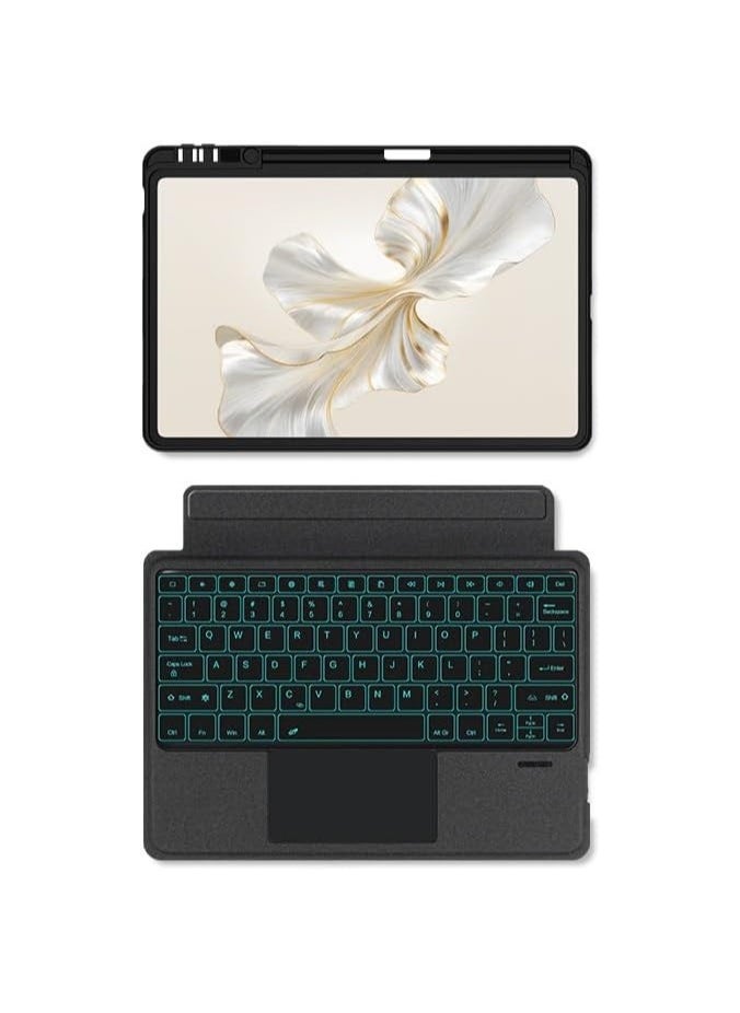 General - Keyboard Case Compatible with Honor MagicPad 2 12.3-inch (2024), Magnetic Detachable Wireless Bluetooth Backlit Keyboard, Leather Case Touchpad Trackpad Keyboard - Image 1