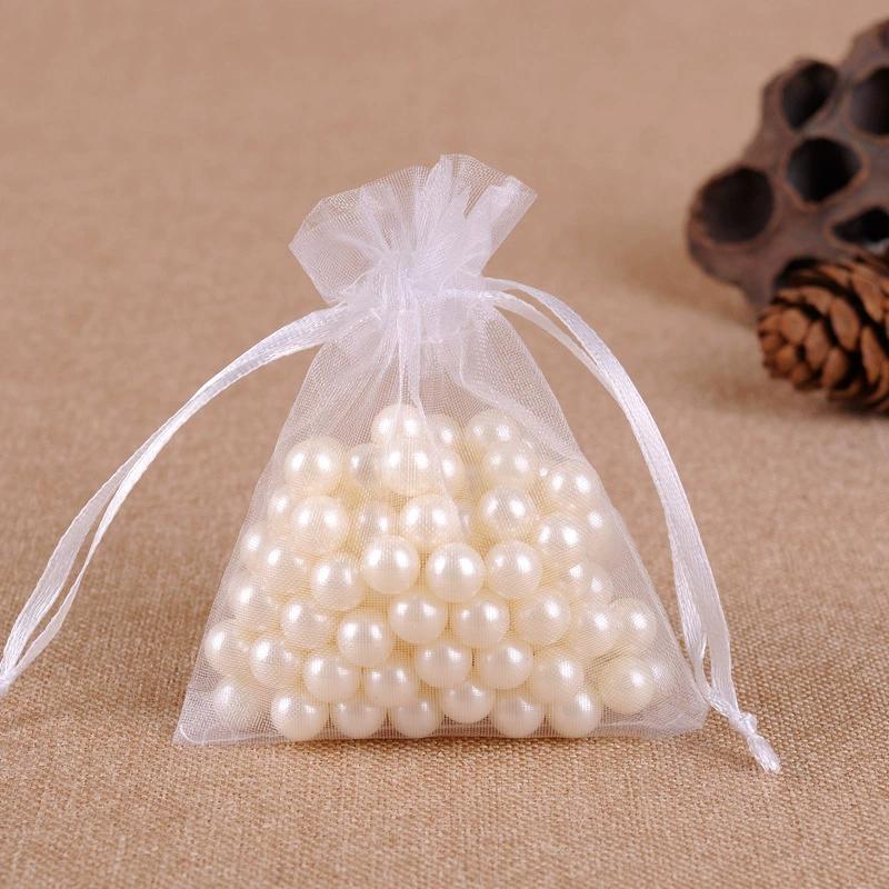 In Stock Wholesale Candy Color Organza Drawstring Pouches Jewelry Packaging Mesh Bags