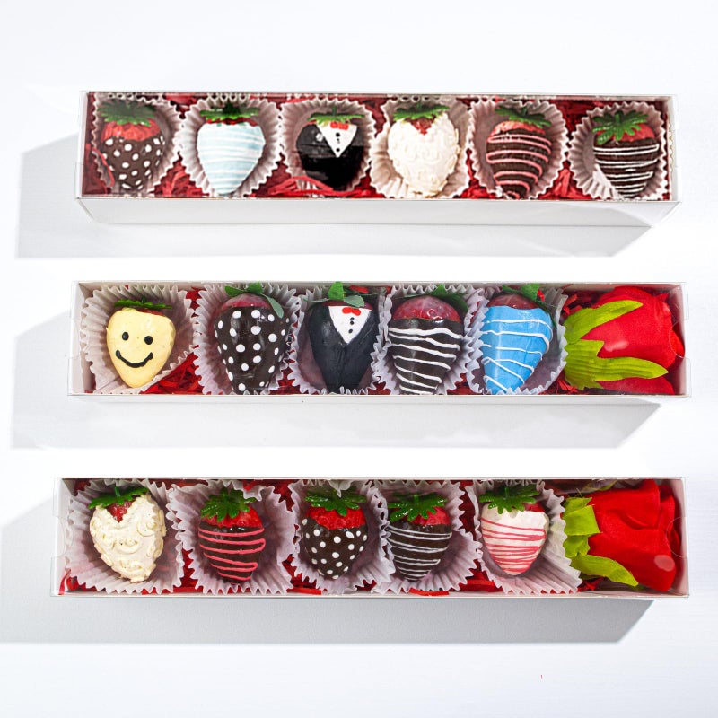 JCXGRVC 24pcs 12x2.2x2 Inch Minimalist Rectangular Bakery Boxes for Chocolate Covered Strawberries ,Macaron, Truffle,Cocoa Bombs ,Cookies,Chocolate Covered Oreos,Mini Cupcakes,Cake Balls &Party Favorite Boxes - Image 5