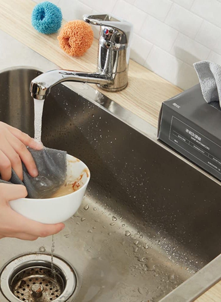 Reusable Microfiber Cleaning Cloths Roll, Washable and Absorbent Microfiber Towels for Kitchen, Dish, Window, and Car Cleaning, Multi-Purpose Towels in a Box, 15 or 20PCS Grey - Image 3