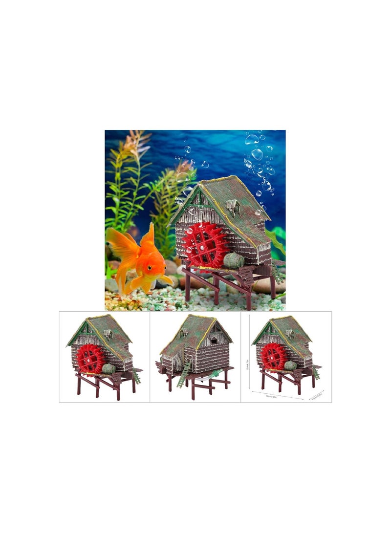 OUKA Crazy Sales Rotatable Waterwheel Windmill Aquarium, Aquarium Big Water Wheel Landscaping, vividly Color Household Office for Aquarium Fish Tank(Big waterwheel) - Image 2