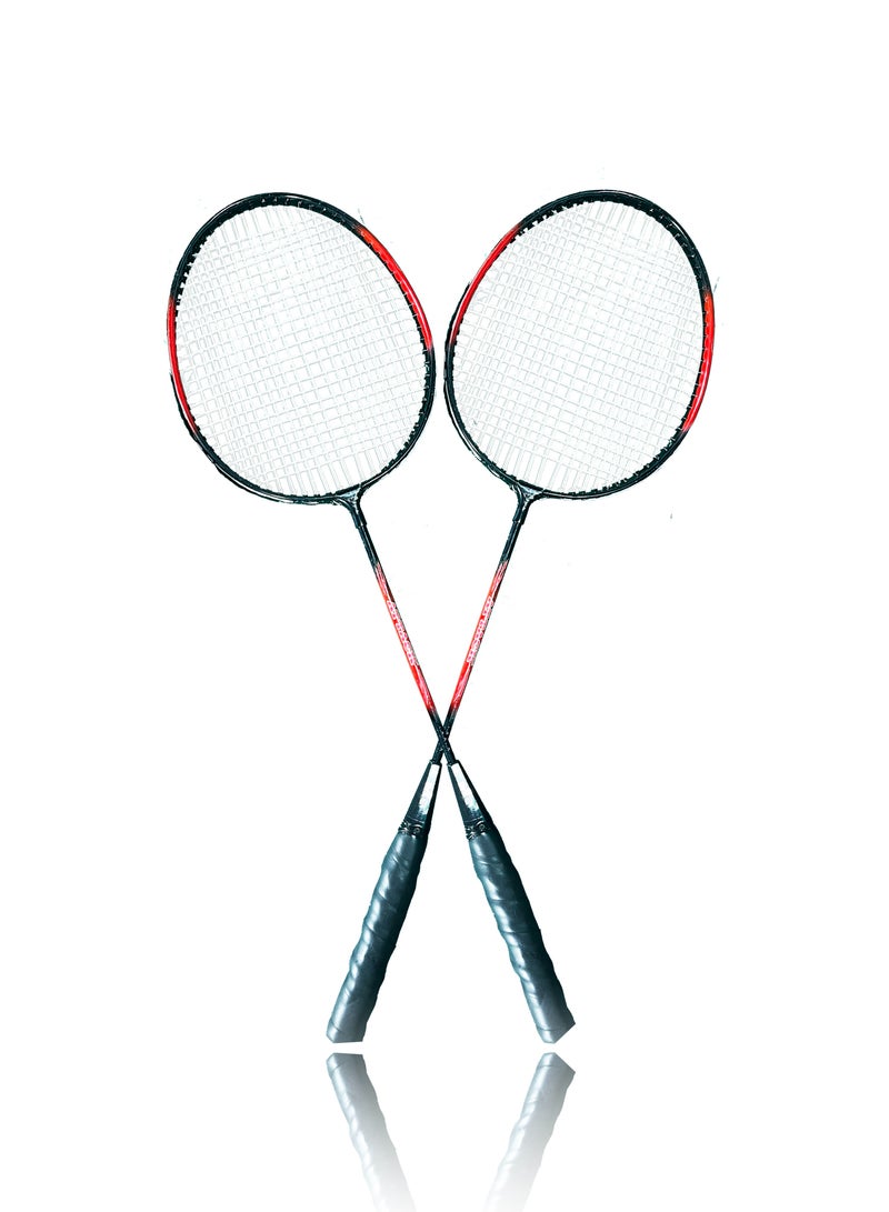 MG 2 Pieces High Carbon Alloy Badminton Set, lightweight Ultra Shaft Badminton Racket, Including Badminton Bag - Image 1