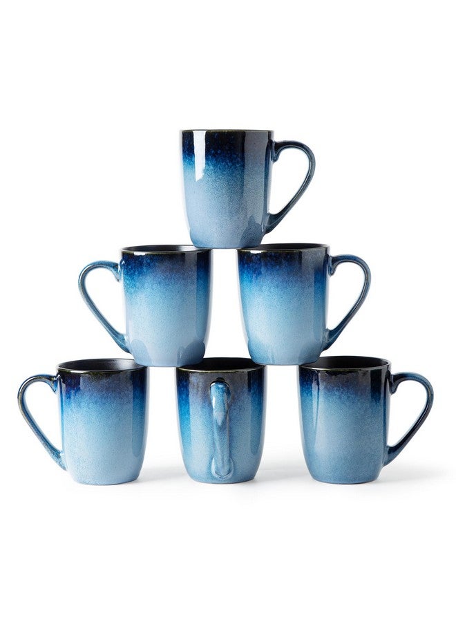 MONITO مجموعة أكواب قهوة MONITO سعة 14 أونصة، مجموعة أكواب سيراميك كبيرة حديثة مع مقبض للشاي/لاتيه/حليب/كاكاو، أكواب شاي مضحكة للمكتب والمنزل، هدايا خطوبة...  - Image 1