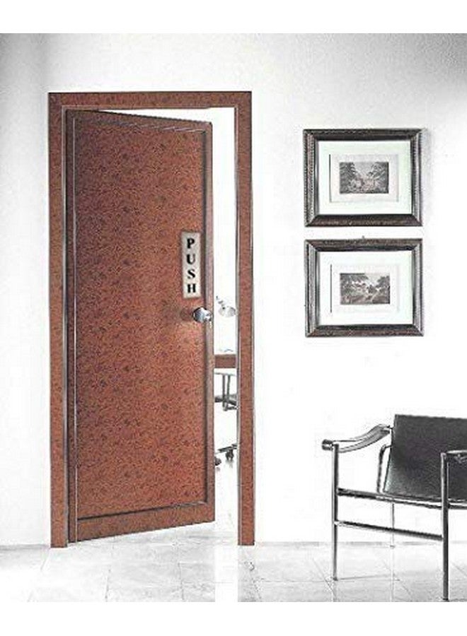 eS³kube Self Adhesive Stainless Steel PUSH & PULL Metal Signage Board- Set of 4 Pieces - Image 5