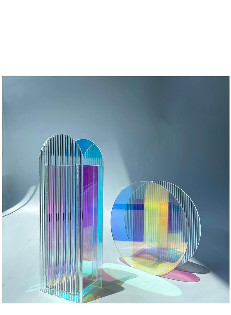 KASTWAVE مزهرية أكريليك حديثة مزهرية قوس هندسية حاوية نباتات وزهور فريدة لتزيين المنزل والمكتب ومركز الطاولة في حفلات الزفاف - Image 5