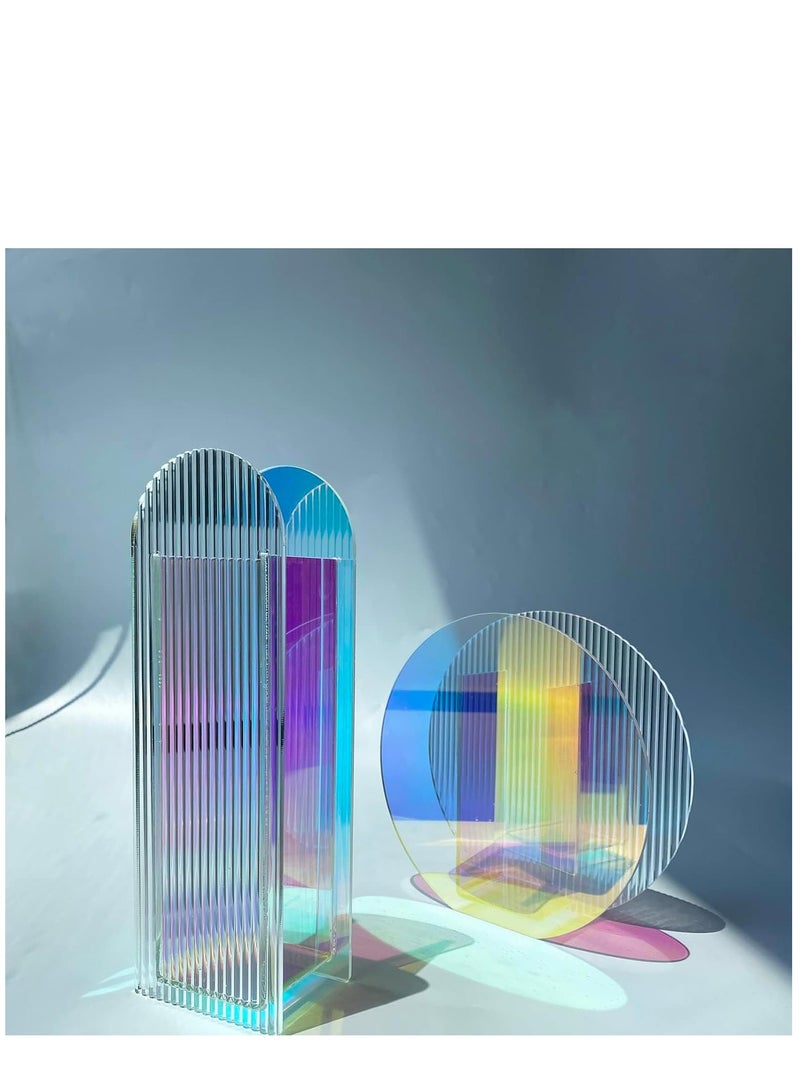 KASTWAVE مزهرية أكريليك حديثة مزهرية قوس هندسية حاوية نباتات وزهور فريدة لتزيين المنزل والمكتب ومركز الطاولة في حفلات الزفاف - Image 2