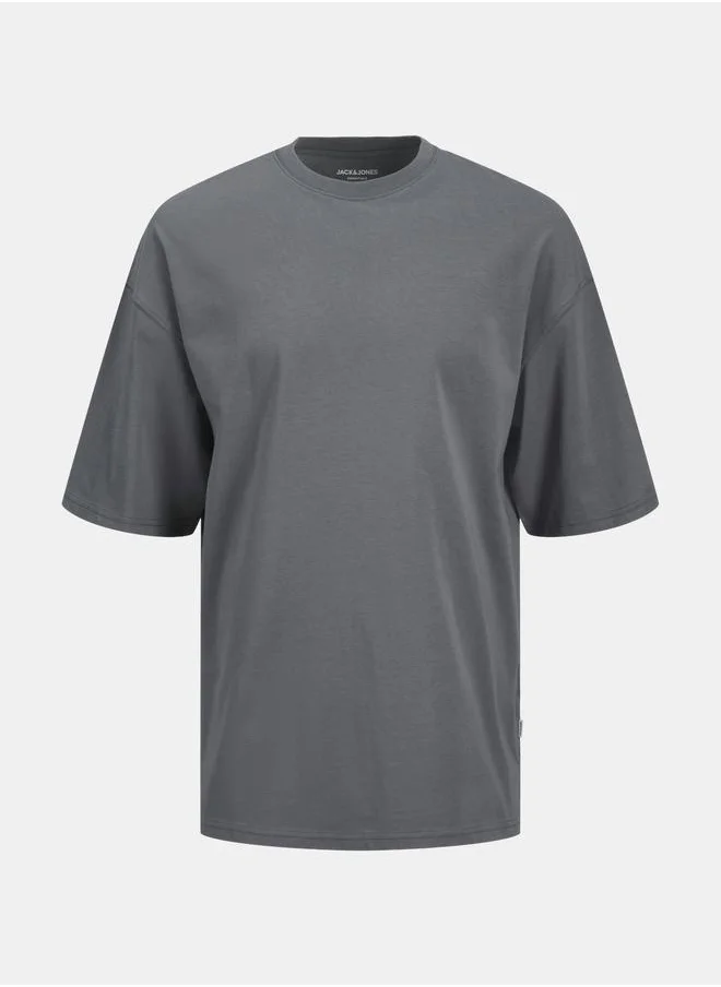 جاك اند جونز Plain Crew Neck Oversized T-Shirt