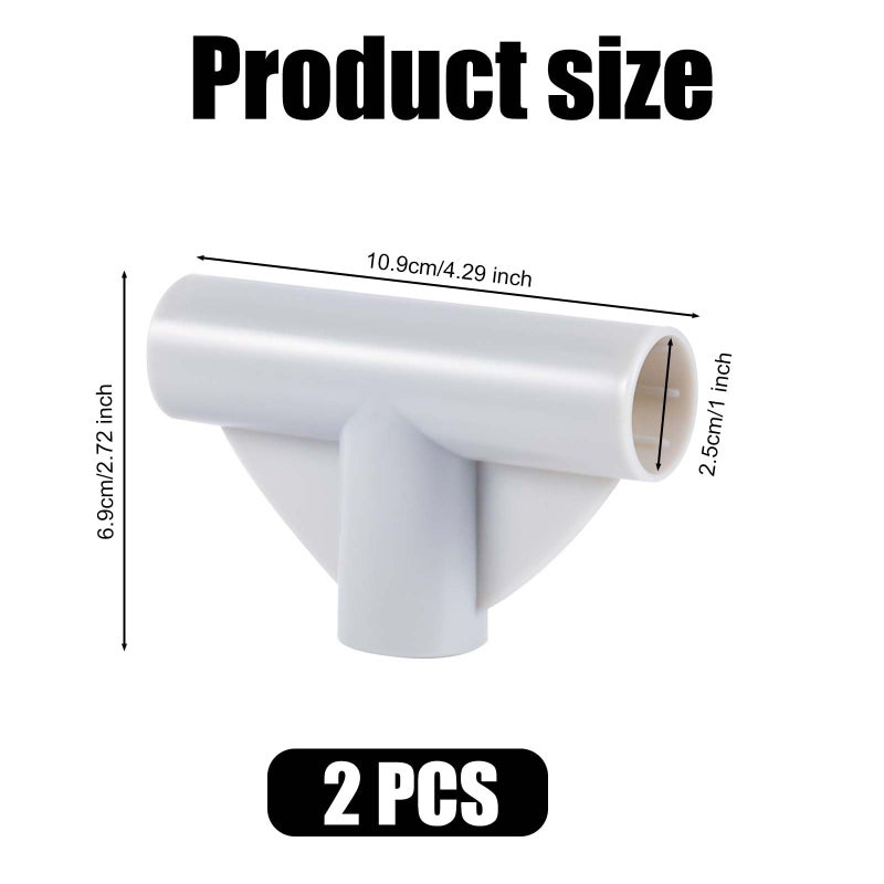 XIHIRCD 2pcs Baby Playpen Parts T-Shaped Joints, 3-Way Baby Playpen Replacement Parts T Connector 1in in Inner Diameter Baby Playpen Connectors Accessories for Baby Play Pen Yard - Image 2