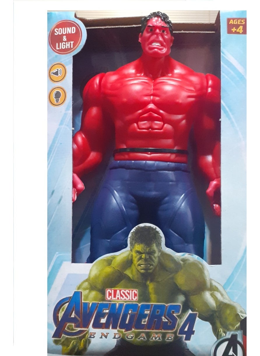 AVENGERS Red Hulk Sound Light 30 cm Figure Toy 