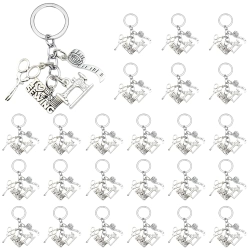 iMagitek 20 Pcs Sewing Keychains Quilting Keychain Gifts for Quilter Sewing Appreciation Gifts for Costume Designer Quilters Seamstress Mom Grandma - Image 1