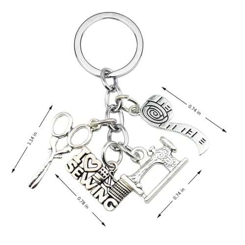 iMagitek 20 Pcs Sewing Keychains Quilting Keychain Gifts for Quilter Sewing Appreciation Gifts for Costume Designer Quilters Seamstress Mom Grandma - Image 3