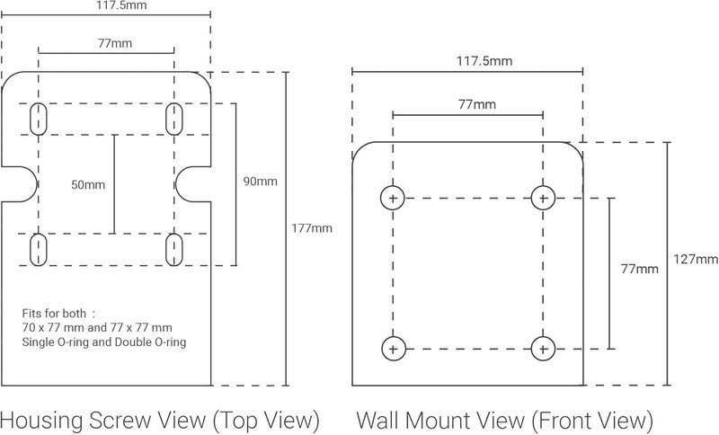 Max Water Maxwater Heavy Duty Metal Bracket for 1 Stage 10" & 20" BB Whole House Water Filter Housing – Durable, Rust-Resistant Mounting Bracket with Easy Installation (10" & 20", 2 Pack) - Image 2