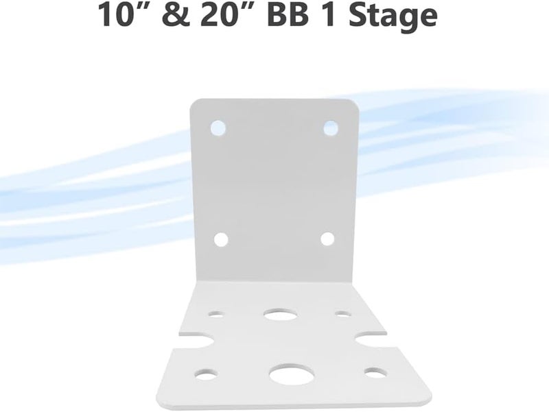 Max Water Maxwater Heavy Duty Metal Bracket for 1 Stage 10" & 20" BB Whole House Water Filter Housing – Durable, Rust-Resistant Mounting Bracket with Easy Installation (10" & 20", 2 Pack) - Image 1