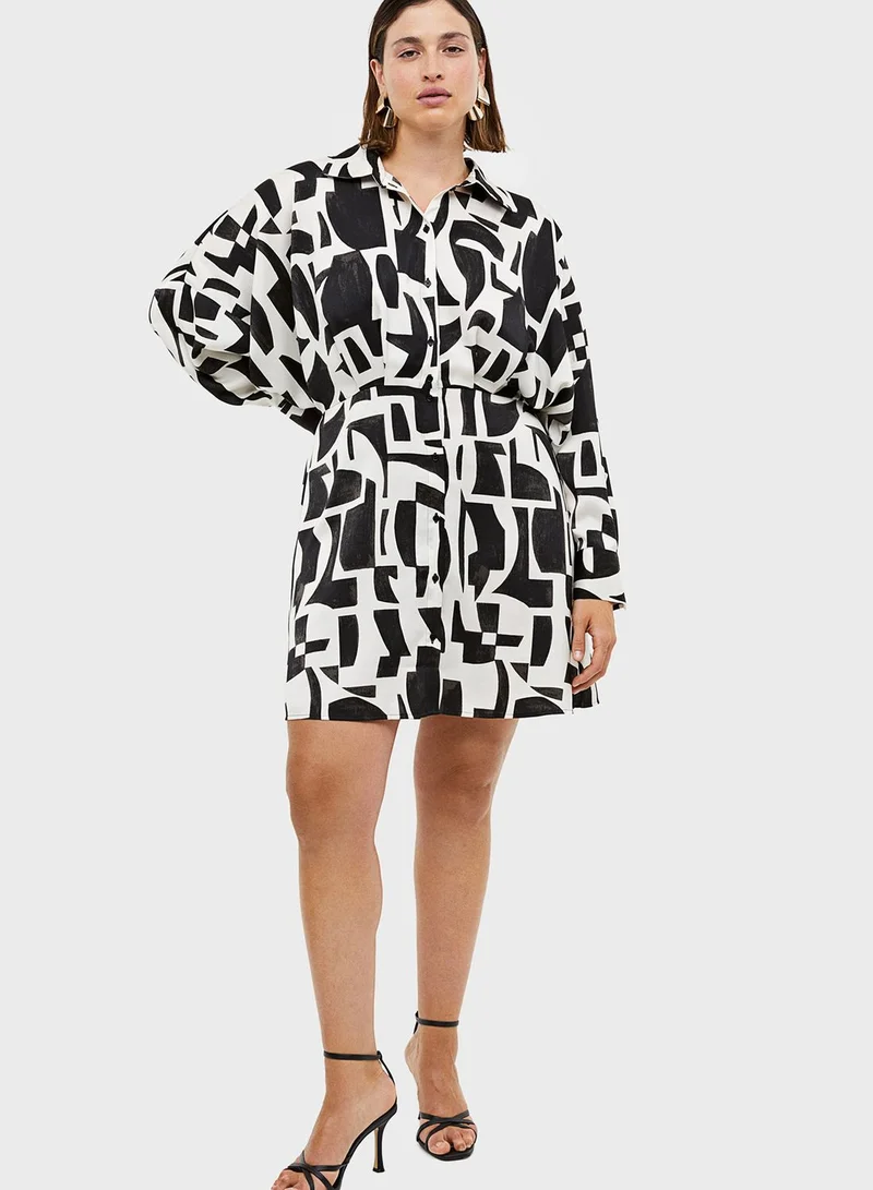 H&M Button Down Shirt Dress