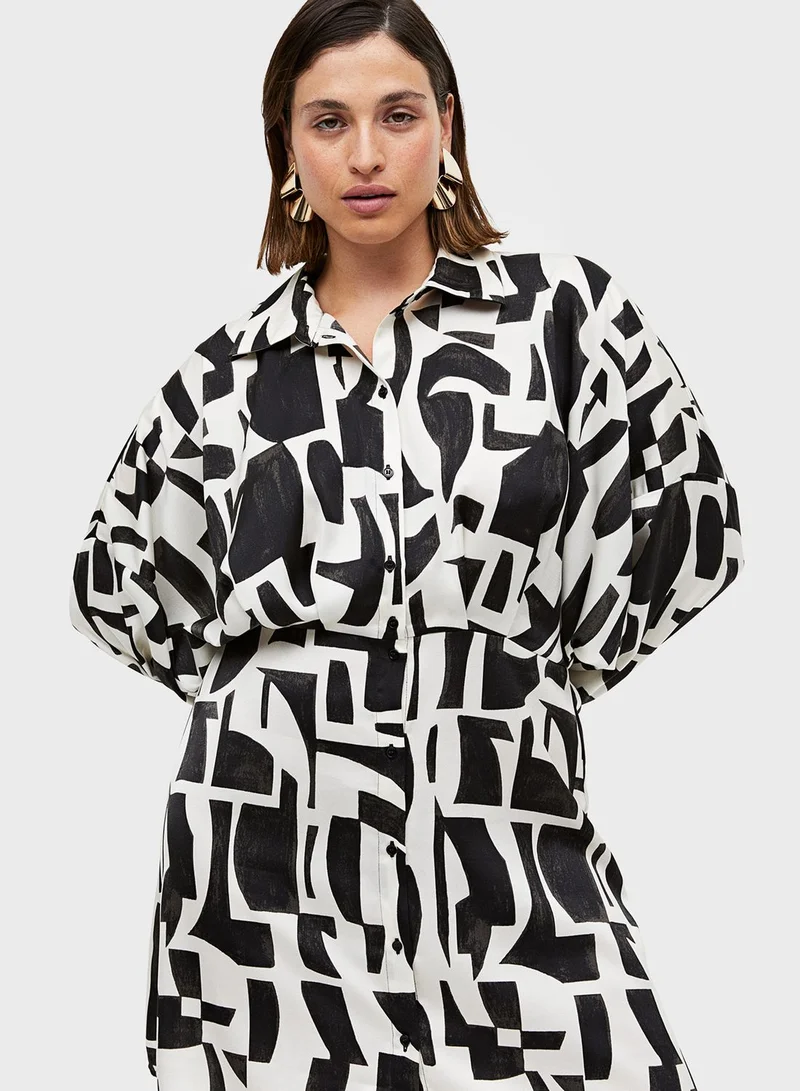 H&M Button Down Shirt Dress