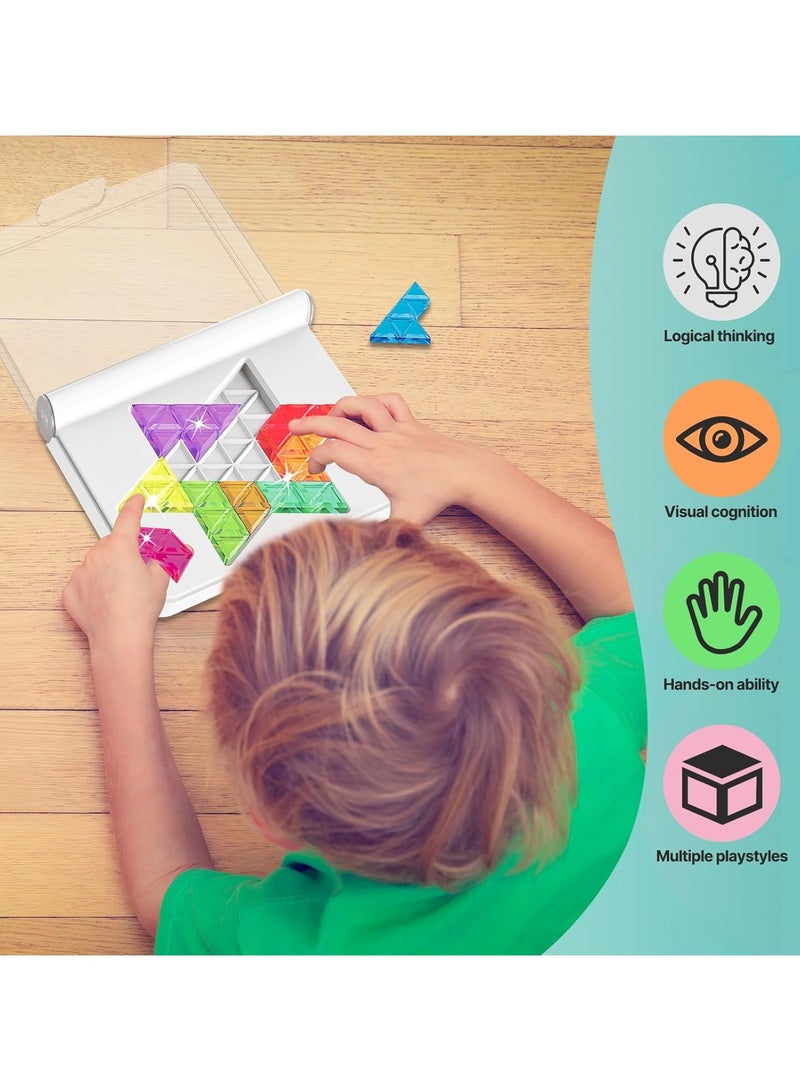 CMGTYYD. أحجية - أحجية تانغرام، مكعبات تركيب، مكعبات على شكل دماغ، لعبة أحجية هندسية، منطقية، ذكاء، هدية تعليمية من مونتيسوري للأطفال والكبار، لعبة أحجية نجمة سداسية الرؤوس. - Image 4