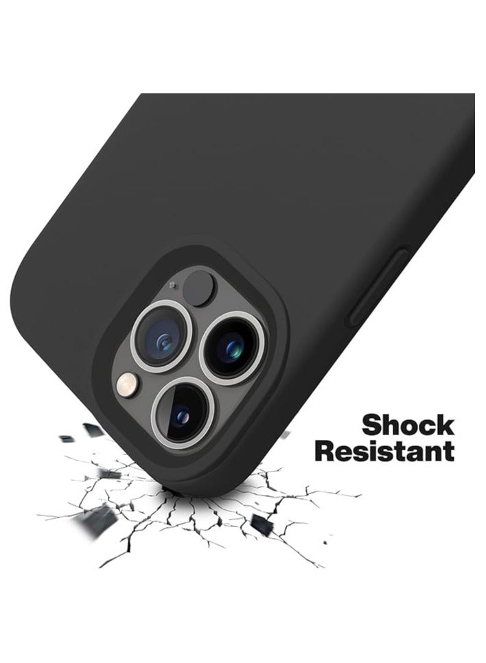 ACLIX Compatible with iPhone 13 Pro Case,Liquid Silicone Slim Protective Shockproof Phone Case Cover with Anti-Scratch Microfiber Lining, 6.1 inch (Black) - Image 3