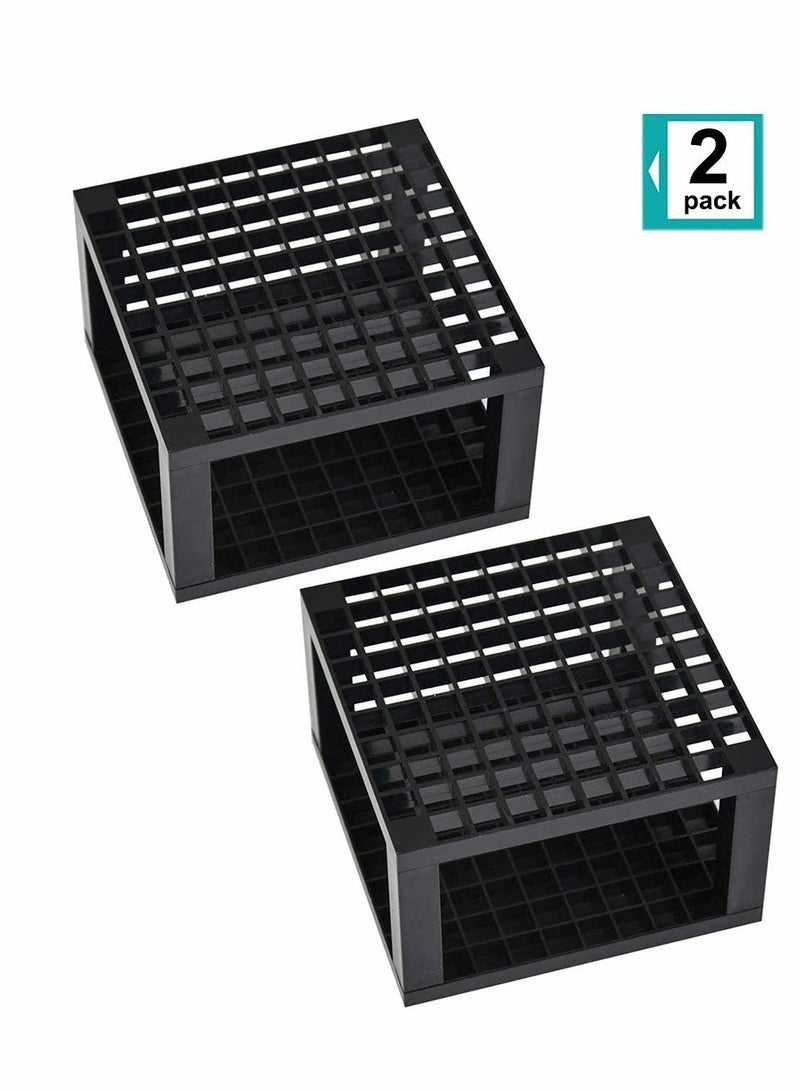 2 Pack 96 Hole Pencil Brush Holders, Multi Bin Plastic Desk Stand Organizer Holding Rack for Pens, Paint Brushes, Colored Pencils, Gel Pens, Markers and Modeling Tools, Storage & Organizing Crate - Image 2
