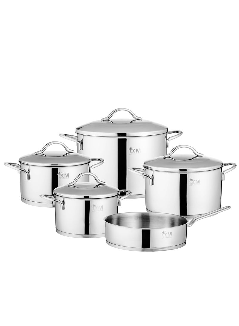 Dania High quality 9-piece Turkish stainless steel cookware set - Image 1