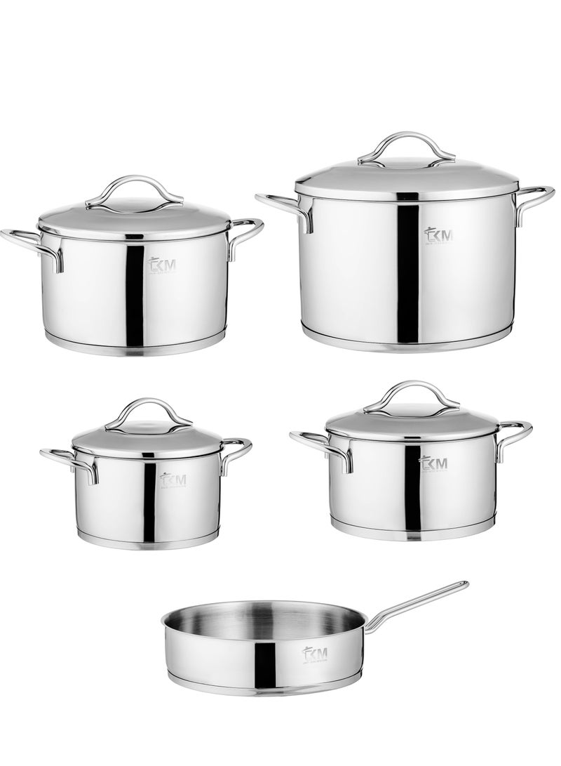 Dania High quality 9-piece Turkish stainless steel cookware set - Image 2
