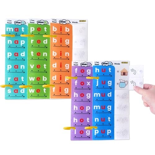 CHEFAN CVC Word Spelling Games Phonics Flash Card Sight Word Games Preschool Kindergarten Learning Activities Montessori Educational Toy Gift for 3 4 5 6 Year Old Kids - Image 1
