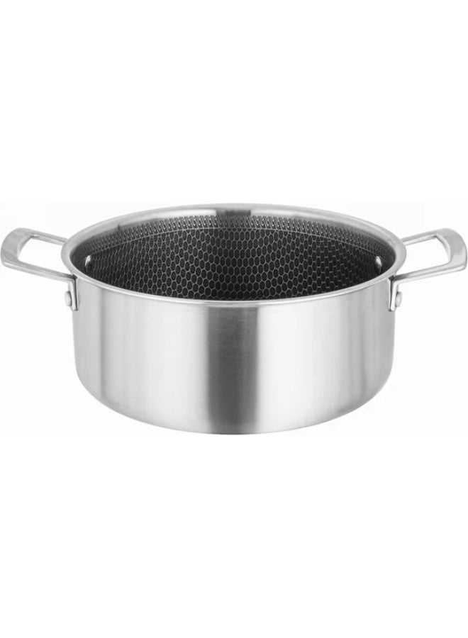 ROBUST Stainless Steel Saucepan with Glass Lid, 24 cm, 2.5 L - Silver - Image 3