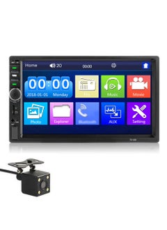 Generic 7-inch Double Din Car Stereo Receiver 2 Din Car Radio Autoradio Touchscreen BT MP5 Player with Reversing Camera Remote Control  - Image 1