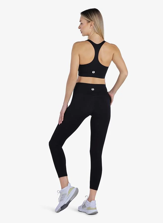 YesEco YesEco Women’s Black Sports Leggings – High-Waist, Stretchable, Moisture-Wicking Activewear Pants – Recycled Nylon | Ideal for Yoga, Gym, Running, Pilates & Hiking (Only Pant)