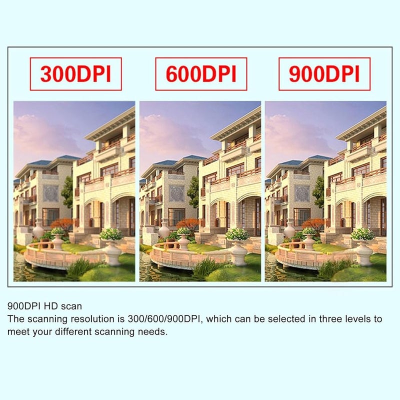 Silver Portable Scanner 900DPI Handheld Document Photo A4 Receipts Pictures Mobile USB Travel Scanner - Image 5