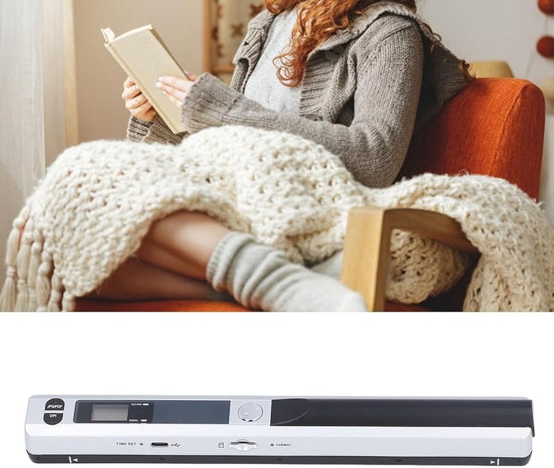 Silver Portable Scanner 900DPI Handheld Document Photo A4 Receipts Pictures Mobile USB Travel Scanner - Image 4