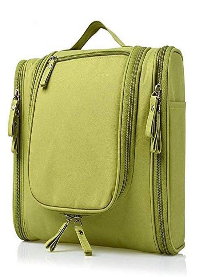 Flywind Large Capacity Cosmetic Travel Bag, Women's Makeup Travel Bag Portable Leather Cosmetics Bag, Makeup Storage Bags with Handle and Divider, Wide Opening Cosmetic/Makeup Organizer (Gold) - Image 1