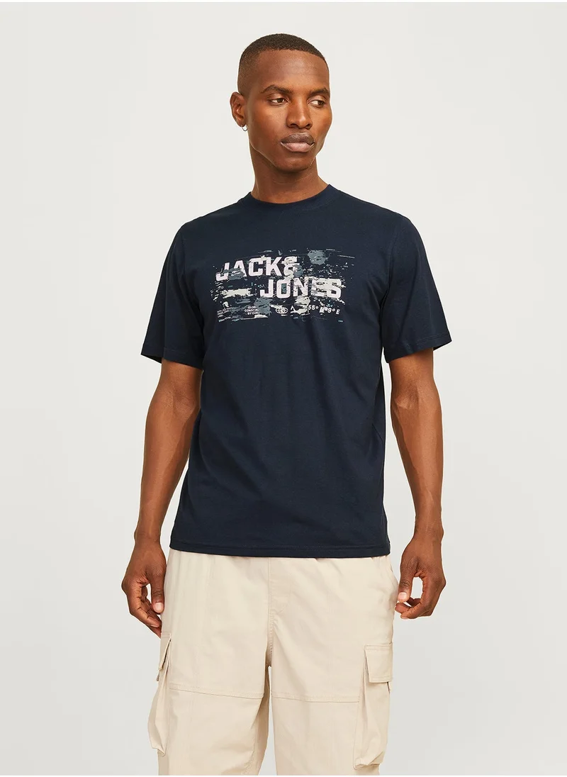 JACK & JONES Jcooutdoor Logo Crew Neck T-Shirt