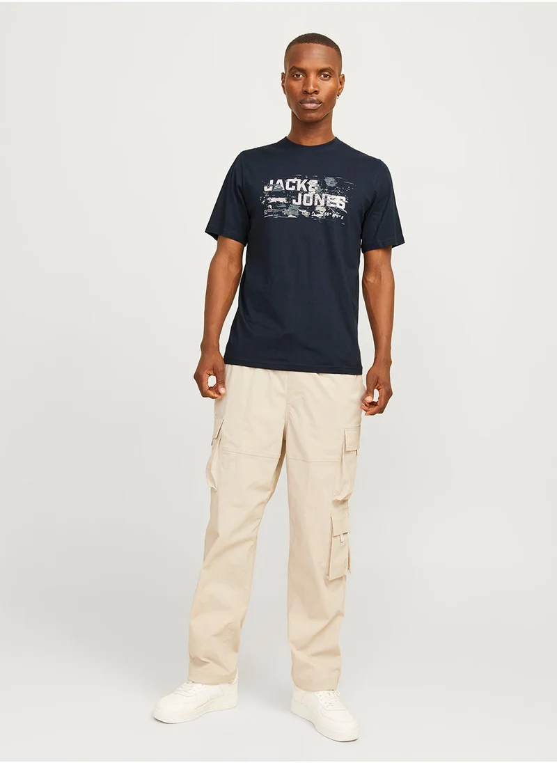 JACK & JONES Jcooutdoor Logo Crew Neck T-Shirt
