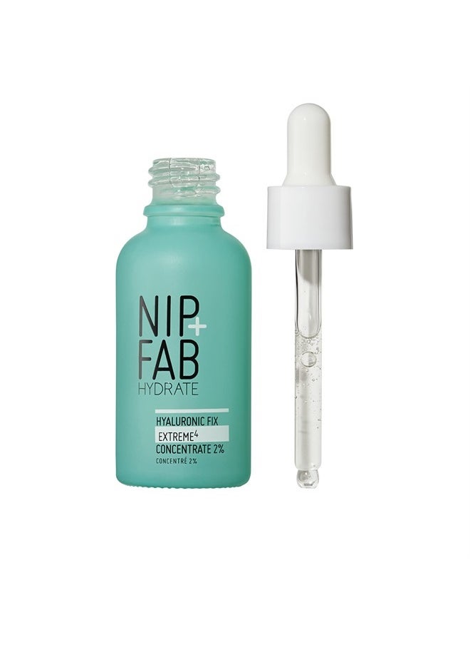 NIP+FAB Nip + Fab Hyaluronic Fix Extreme 4 2% Concentrate, Daily Concentrated Drops for Face, Quick drying serum to replenish moisture levels. For dewy and visibly plumped skin, Multicolor, 30ML  - Image 2