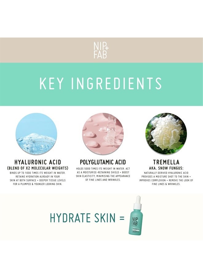 NIP+FAB Nip + Fab Hyaluronic Fix Extreme 4 2% Concentrate, Daily Concentrated Drops for Face, Quick drying serum to replenish moisture levels. For dewy and visibly plumped skin, Multicolor, 30ML  - Image 5