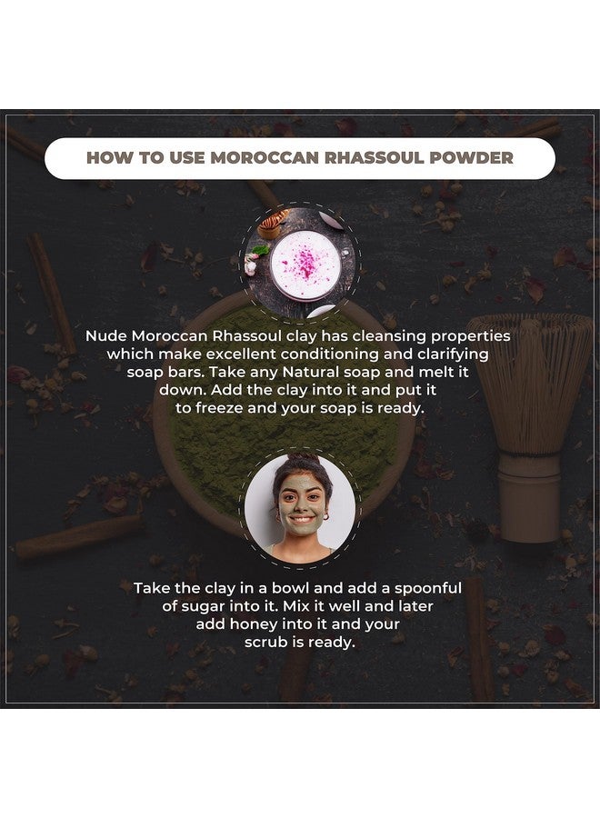 Vedcare 100% Natural Premium Moroccan Rhassoul Clay Powder For Skin Care Mask & Hair Cleanser, 200Gm - Image 5