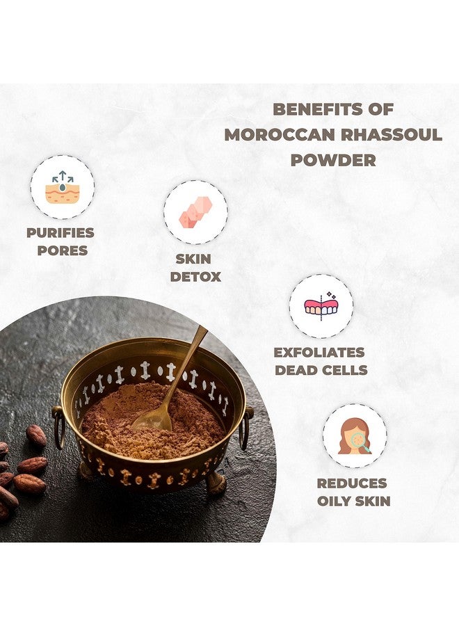 Vedcare 100% Natural Premium Moroccan Rhassoul Clay Powder For Skin Care Mask & Hair Cleanser, 200Gm - Image 4
