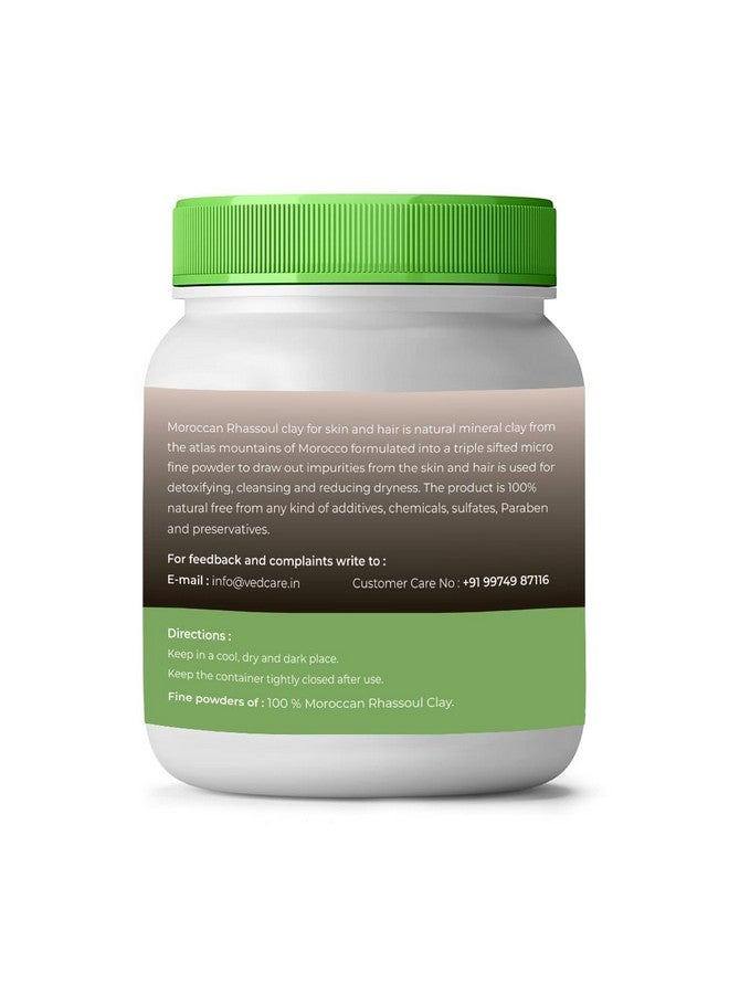 Vedcare 100% Natural Premium Moroccan Rhassoul Clay Powder For Skin Care Mask & Hair Cleanser, 200Gm - Image 2